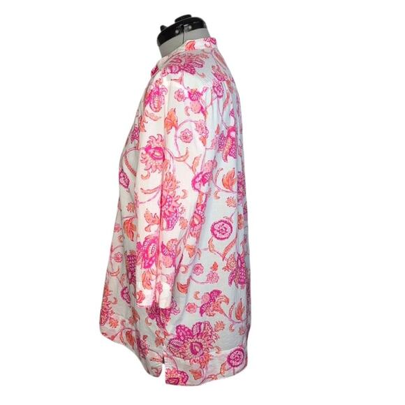 Lands' End lightweight floral print cotton top, size XL - Picture 2 of 9